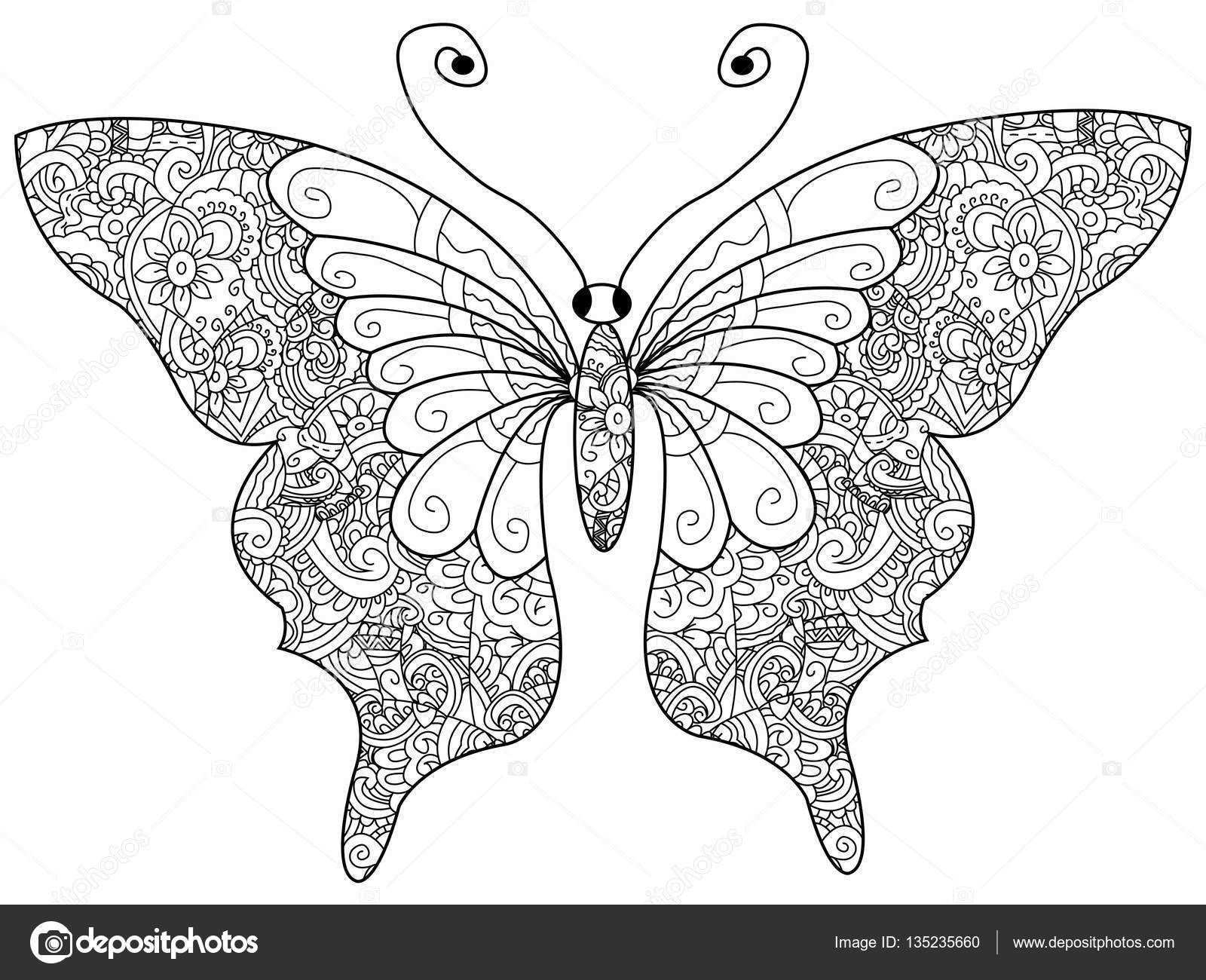 Pin Van Teresa May Op Coloring Butterfly Abstracte Kleurplaten Mandala Kleurplaten Kl