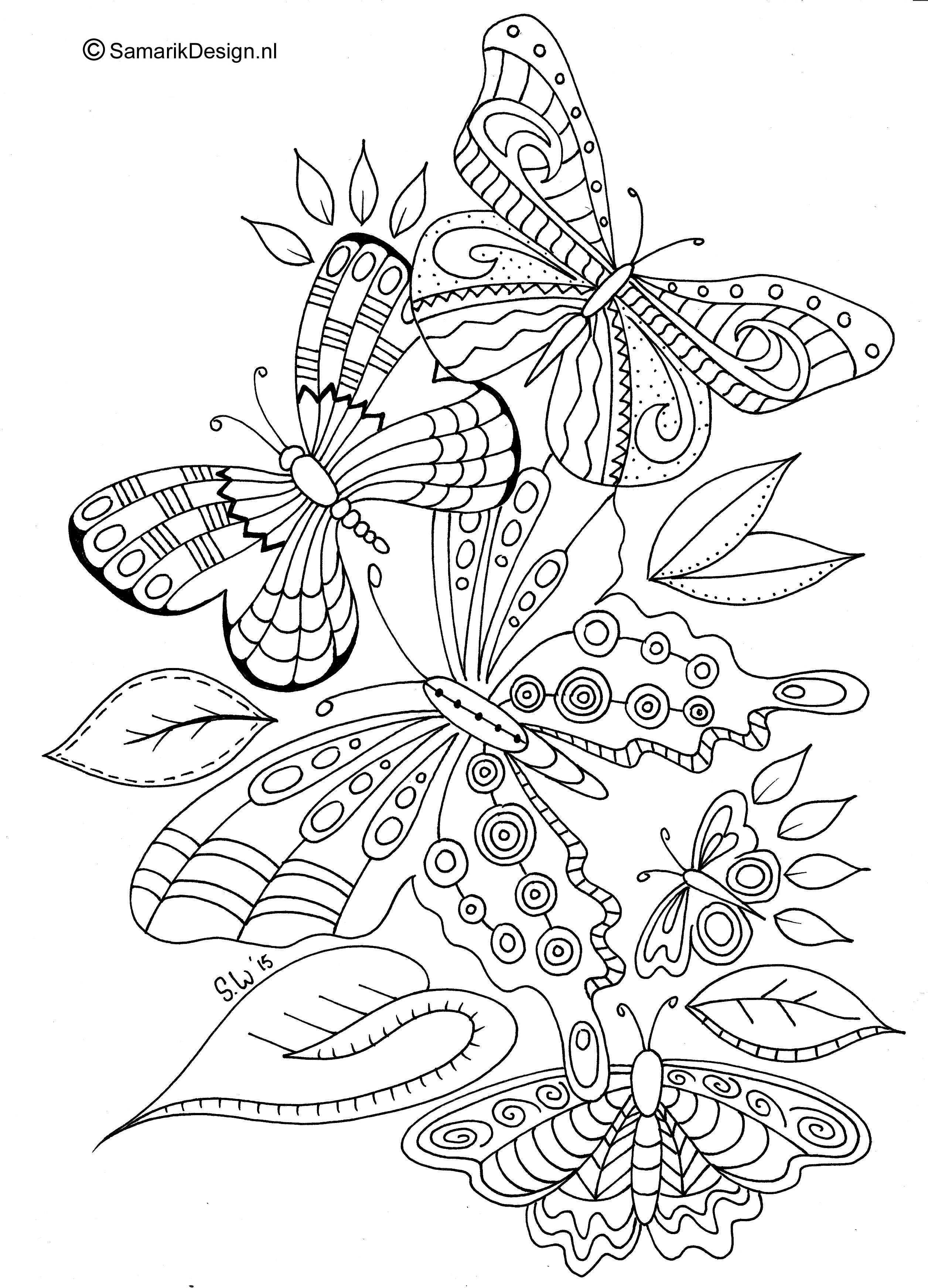 Kleurplaat Voor Volwassenen Butterflies Kleurplaten Mandala Kleurplaten Dieren Kleurp