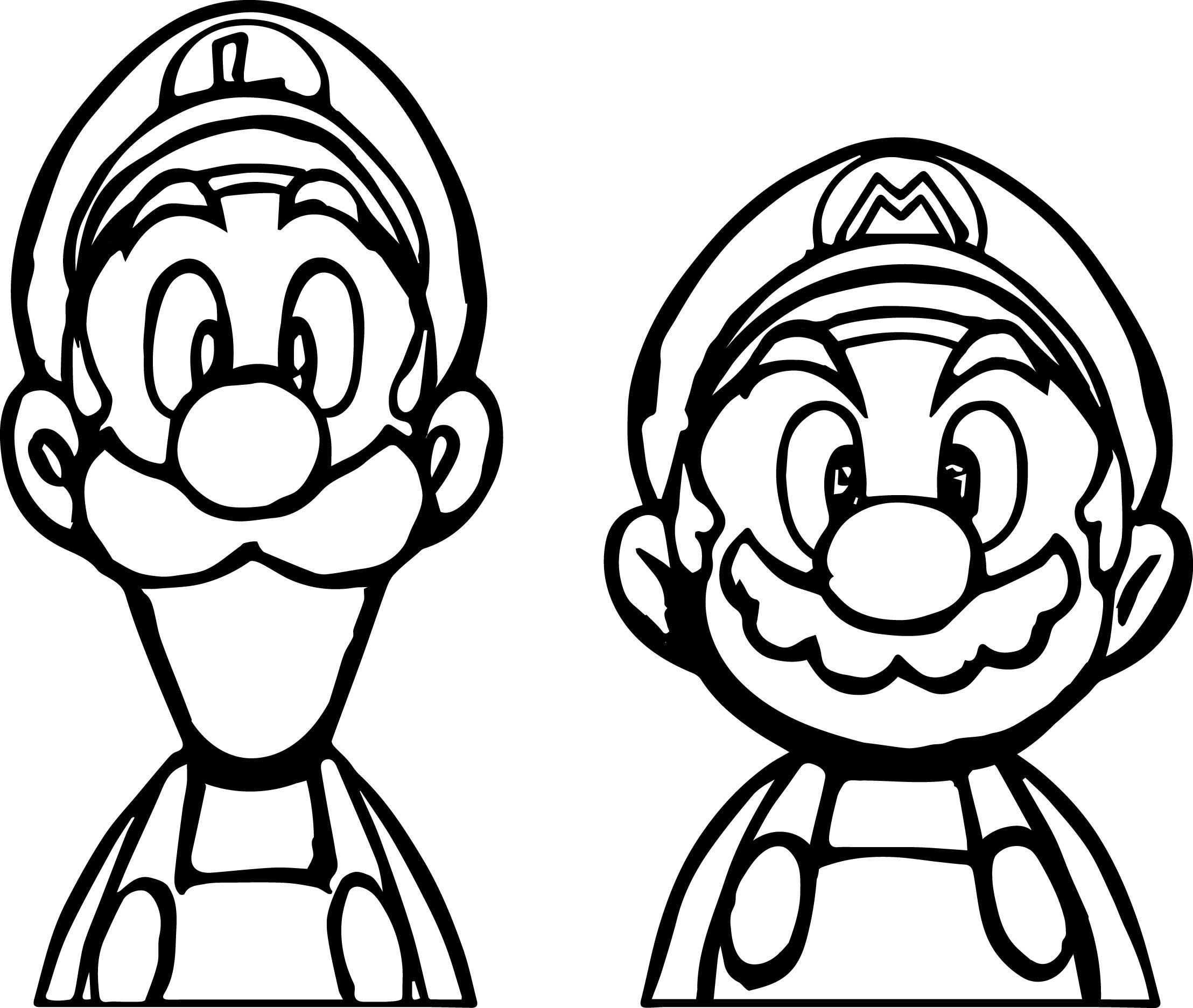 Afbeeldingsresultaat Voor Mario And Luigi Face Coloring Pages Printable Kleurplaten K