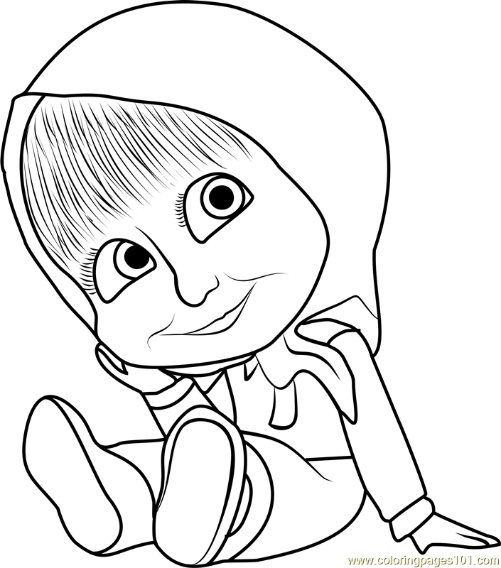 Baby Masha Coloring Page Bear Coloring Pages Kids Printable Coloring Pages Art Drawin