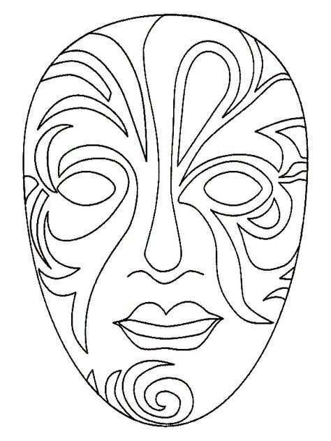 Fantasie Masker Kleurplaat Maskers Venetiaanse Maskers Carnaval Decoraties