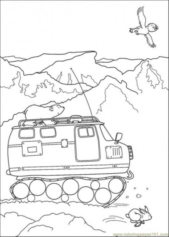 Arctic Transportation Coloring Page Little Polar Bear And Friends Coloring Pages Pola