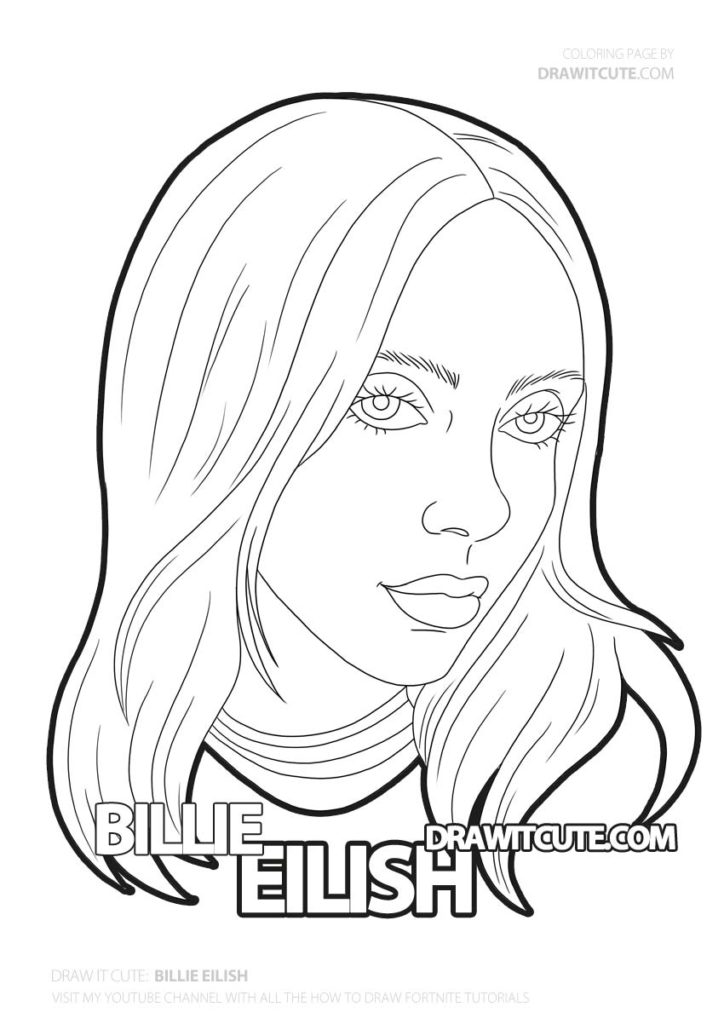 Billie Eilish Coloring Page Draw It Cute Billieeilishfans Billieeilishfandom Billieei