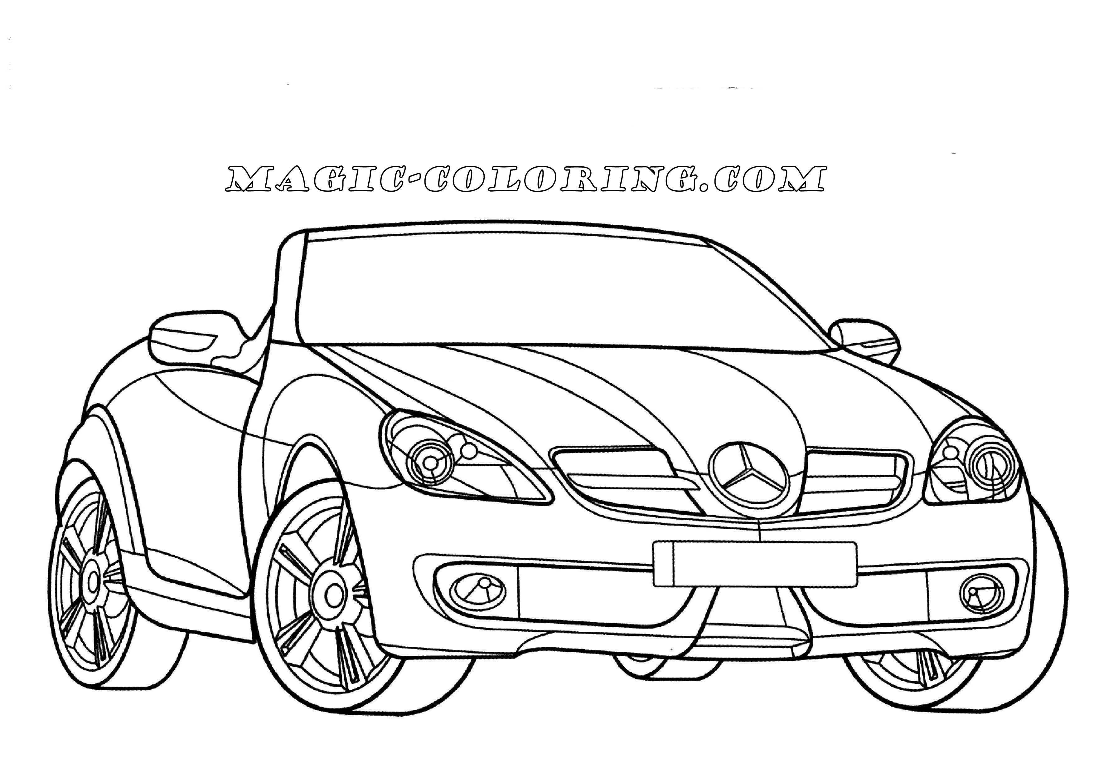 Mercedes Benz Slk Class Coloring Page Mercedes Benz Slk Mercedes Mercedes Benz