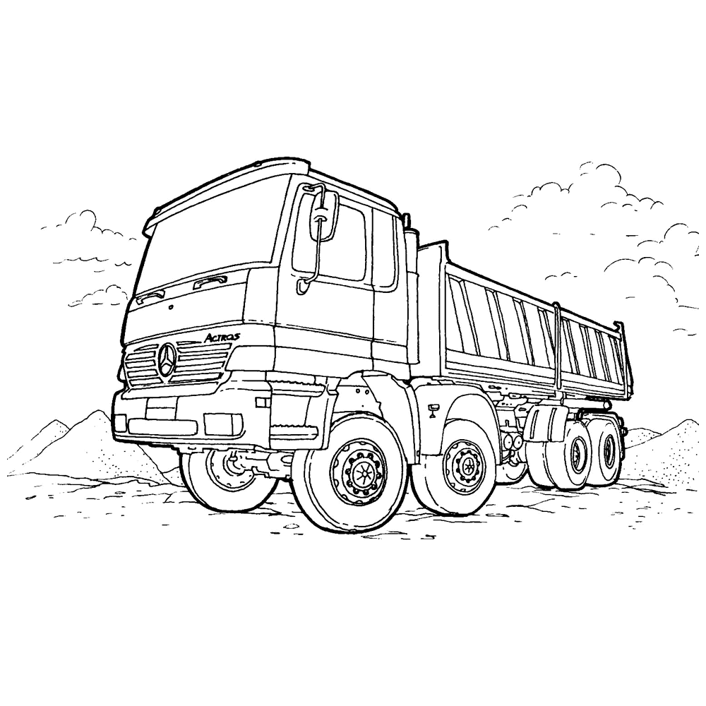 Leuk Voor Kids Kleurplaatmercedes Monster Truck Coloring Pages Truck Coloring Pages V