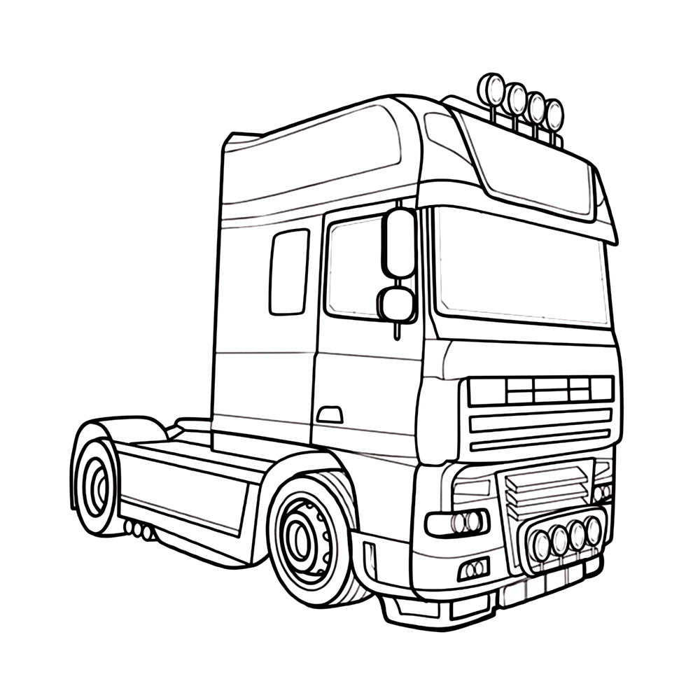 Leuk Voor Kids Kleurplaat Vrachtwagen Trekker Truck Tattoo Wooden Toy Trucks Truck Co