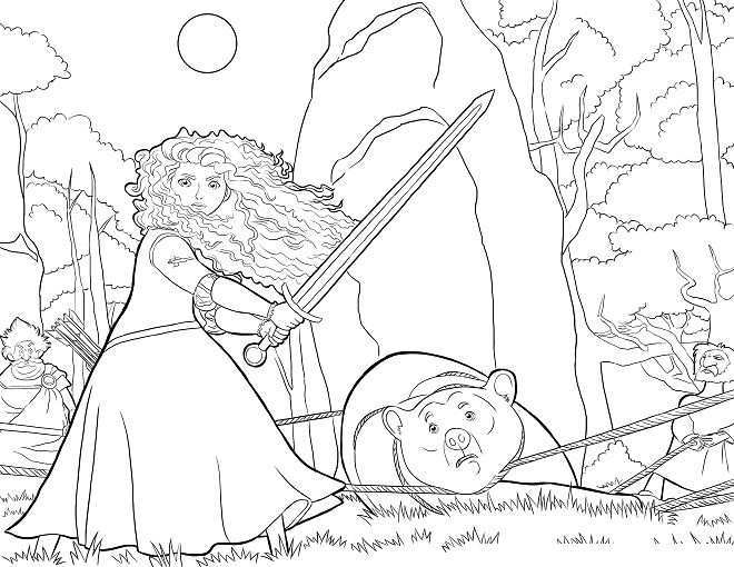 Merida Protect Bear Coloring Pages Kleurplaten Kleuren