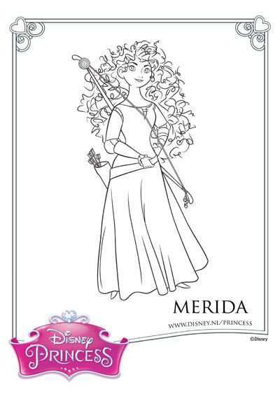 Coloring Merida Brave Princesas Disney