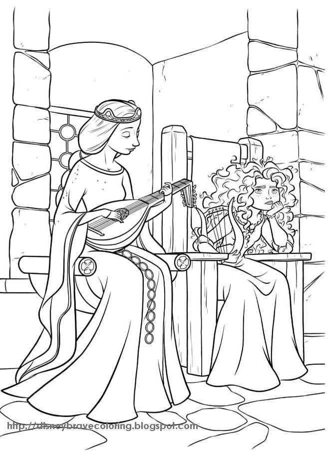 Brave Merida Coloring Pages Kleurplaten Prinses Kleurplaatjes Disney Kleurplaten