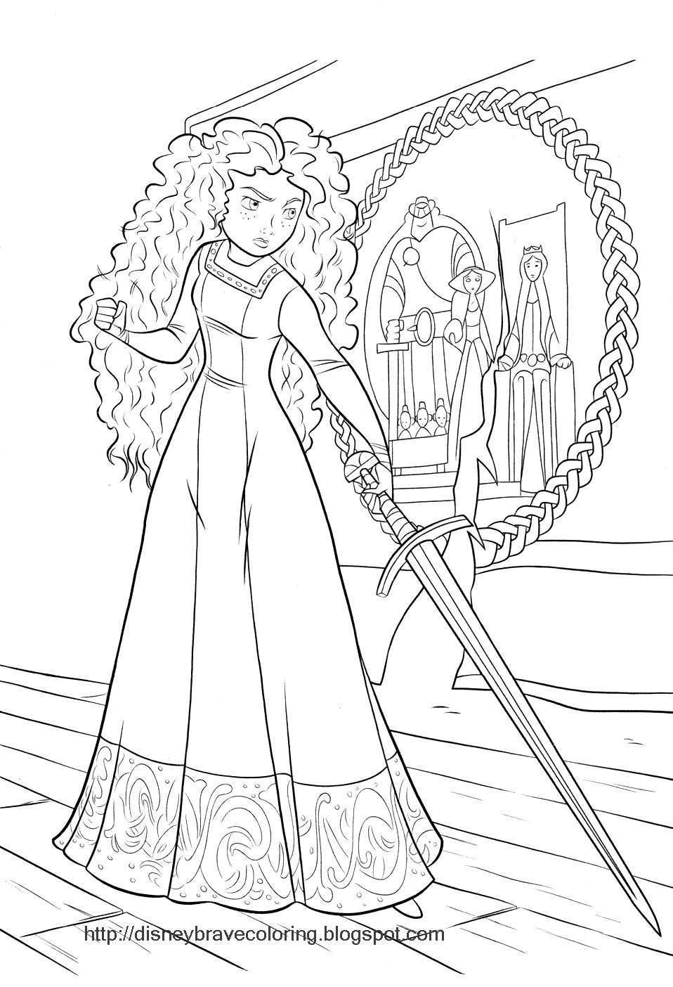 Brave Merida Coloring Pages Disney Princess Coloring Pages Princess Coloring Pages Di