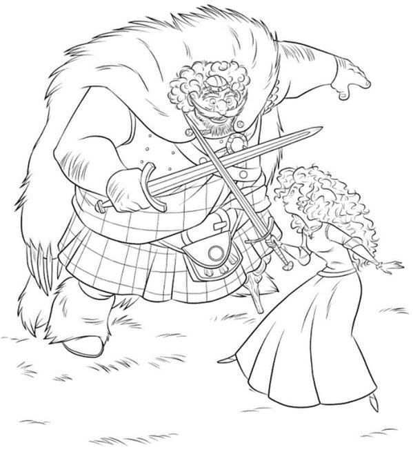 Coloring Page Brave Fergus And Merida Disney Coloring Pages Coloring Pages Mom Colori