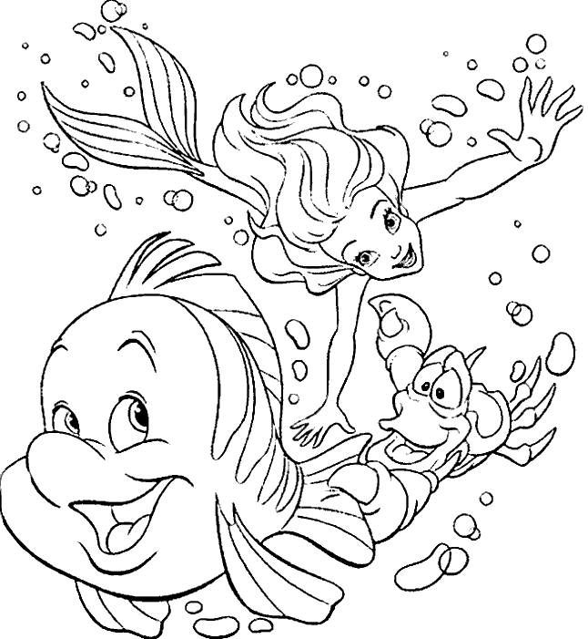 Little Mermaid With Others Coloring Book Frozen Kleurplaten Gratis Kleurplaten Kleurplaten