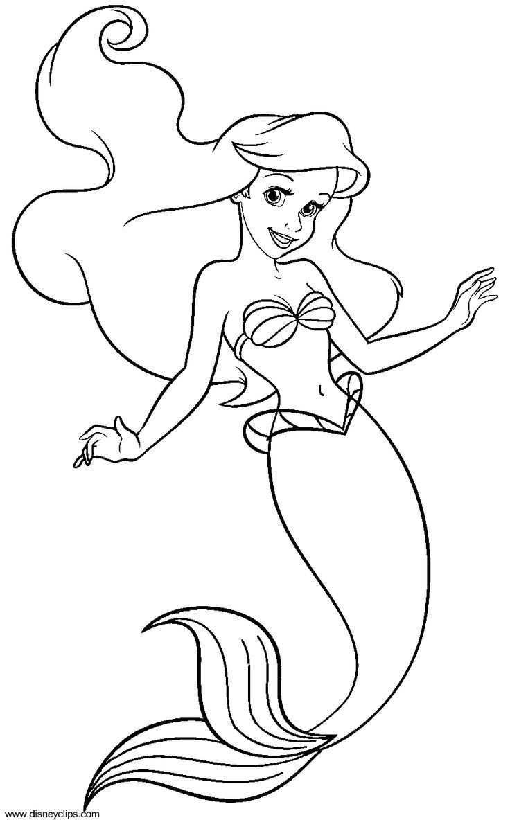 Mermaid Coloring Kleurplaten Disney Kleurplaten Zeemeermin Knutselen