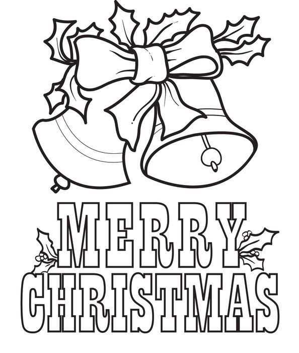 Printable Merry Christmas Bells Coloring Page For Kids Merry Christmas Coloring Pages