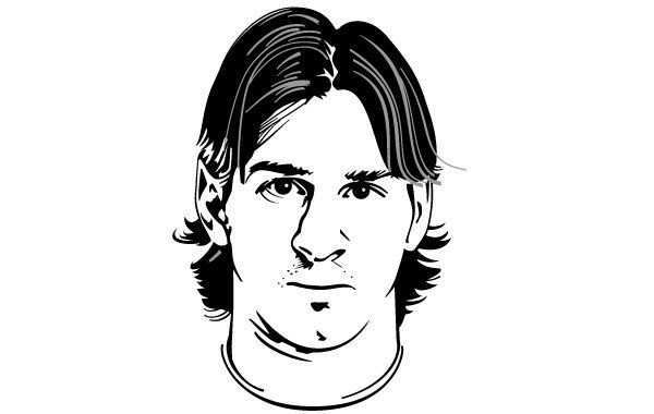 Lionel Messi Vector Portrait Karikatur Wajah