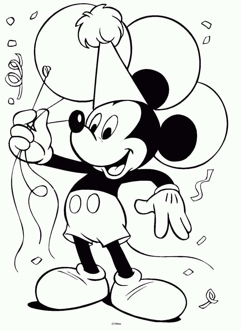 Mickey Mouse Coloring Sheet Disney Birthday Birthdays Party Parties Mickey Mouse Colo