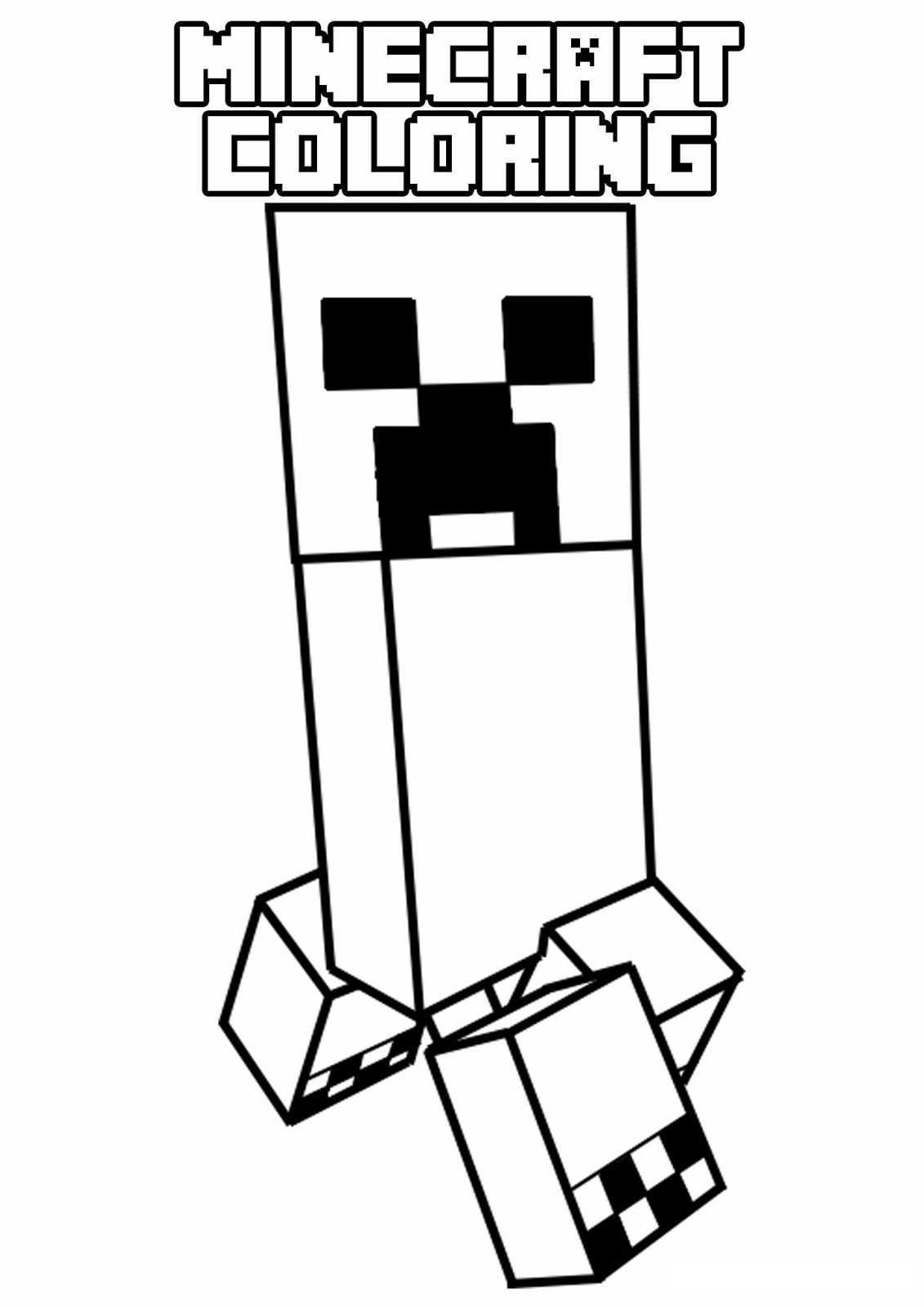 Minecraft Coloring Pages For Kids 4 Coloring Pages For Kids Kleurplaten Minecraft Afbeeldingen