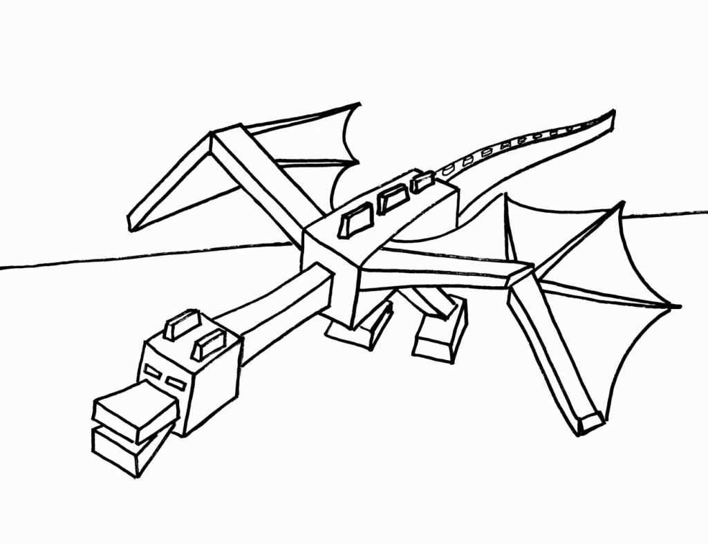 Ender Dragon Coloring Page Fresh Minecraft Coloring Pages Ender Dragon Printable Mine