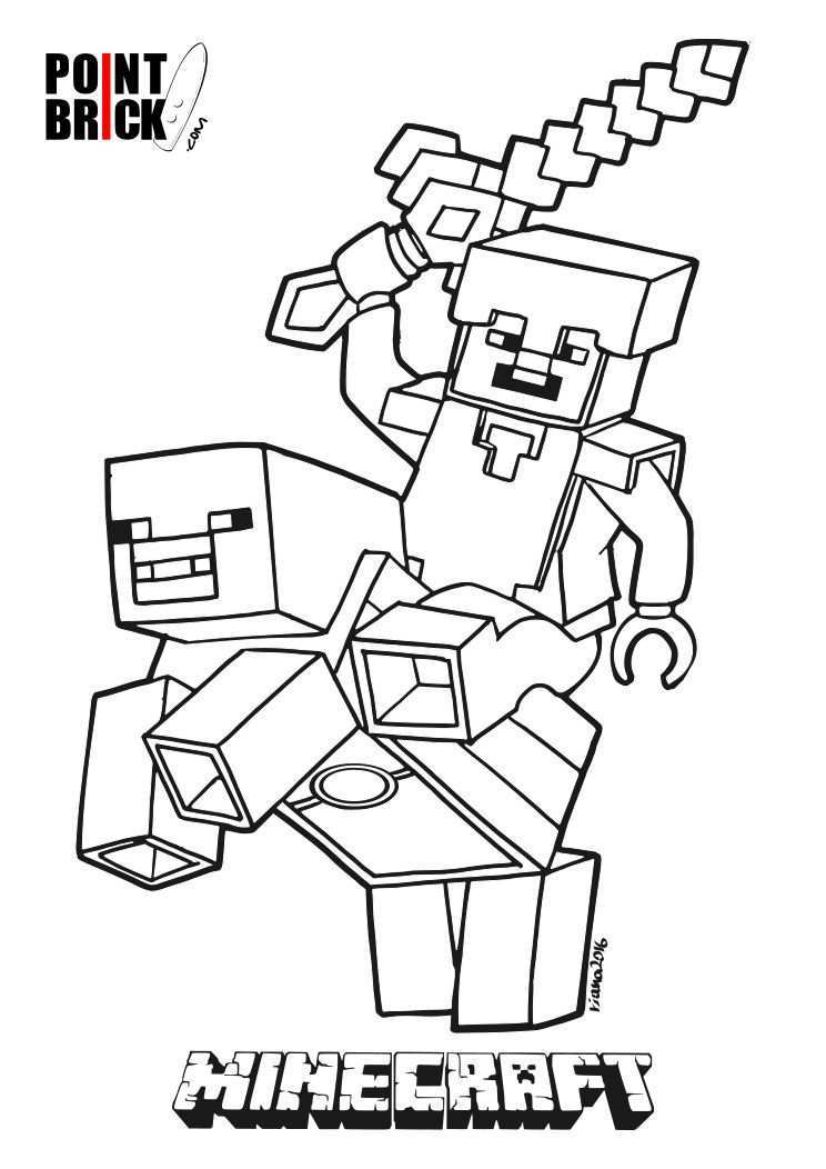 Disegni Da Colorare Lego Minecraft Steve E Alex Disegni Da Colorare Lego Disegni Da C