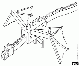Ender Dragon The Dragon From Minecraft Coloring Page Printable Game Minecraft Coloring Pages Minecraft Ender Dragon Coloring Pages