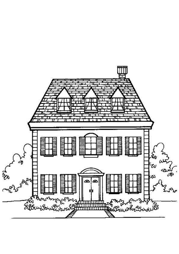 Huis 5 15442 Jpg 595 841 House Colouring Pages Coloring Pages For Kids Free Coloring