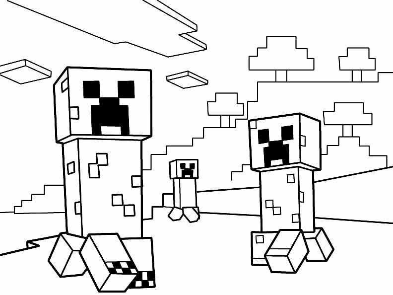 Coloriages Minecraft A Imprimer Et Colorier In 2020 Kleurplaten Minecraft Werkjes