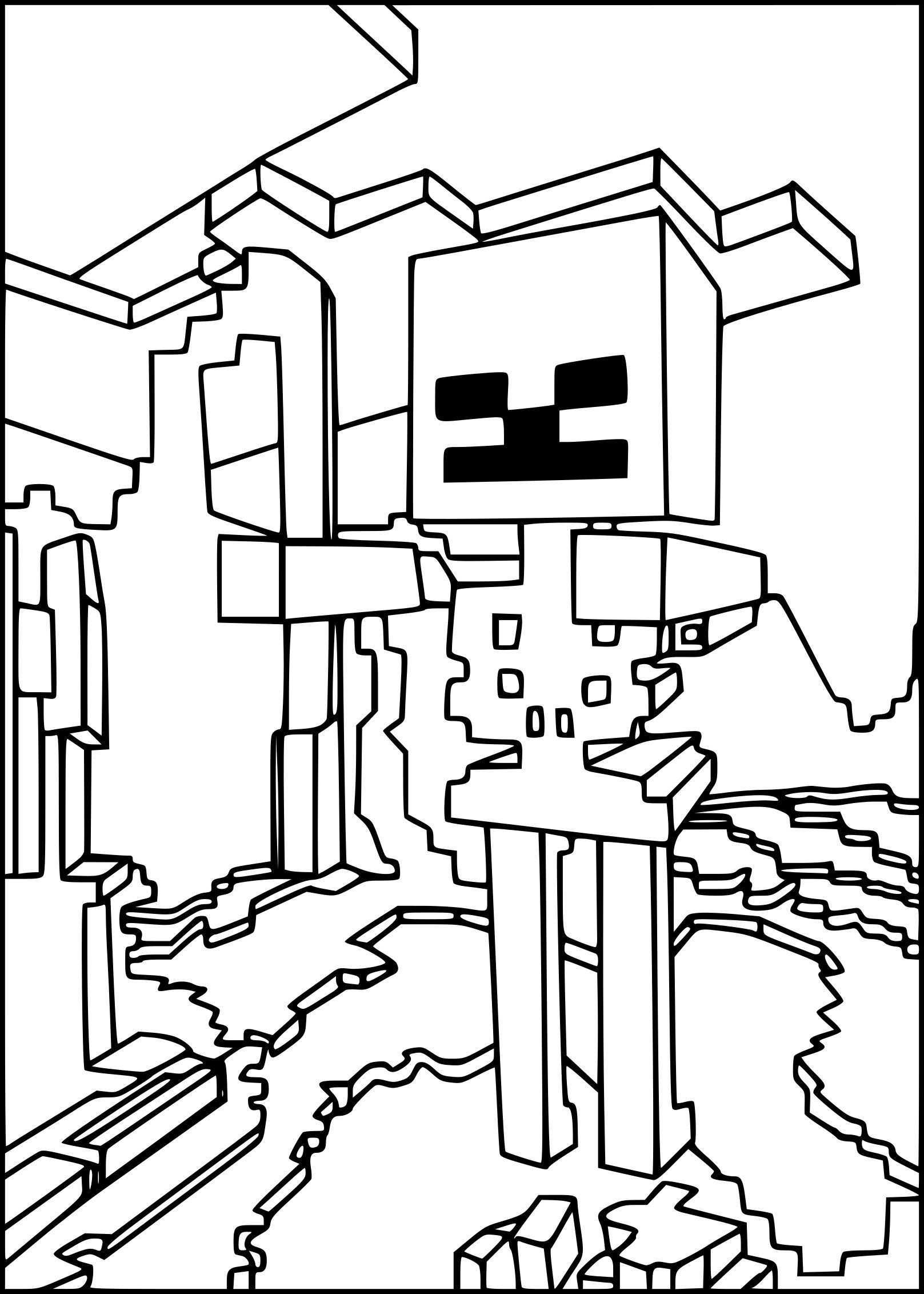 Dessin De Minecraft A Colorier Inspirant Plan Coloriage Squelette Minecraft Imprimer