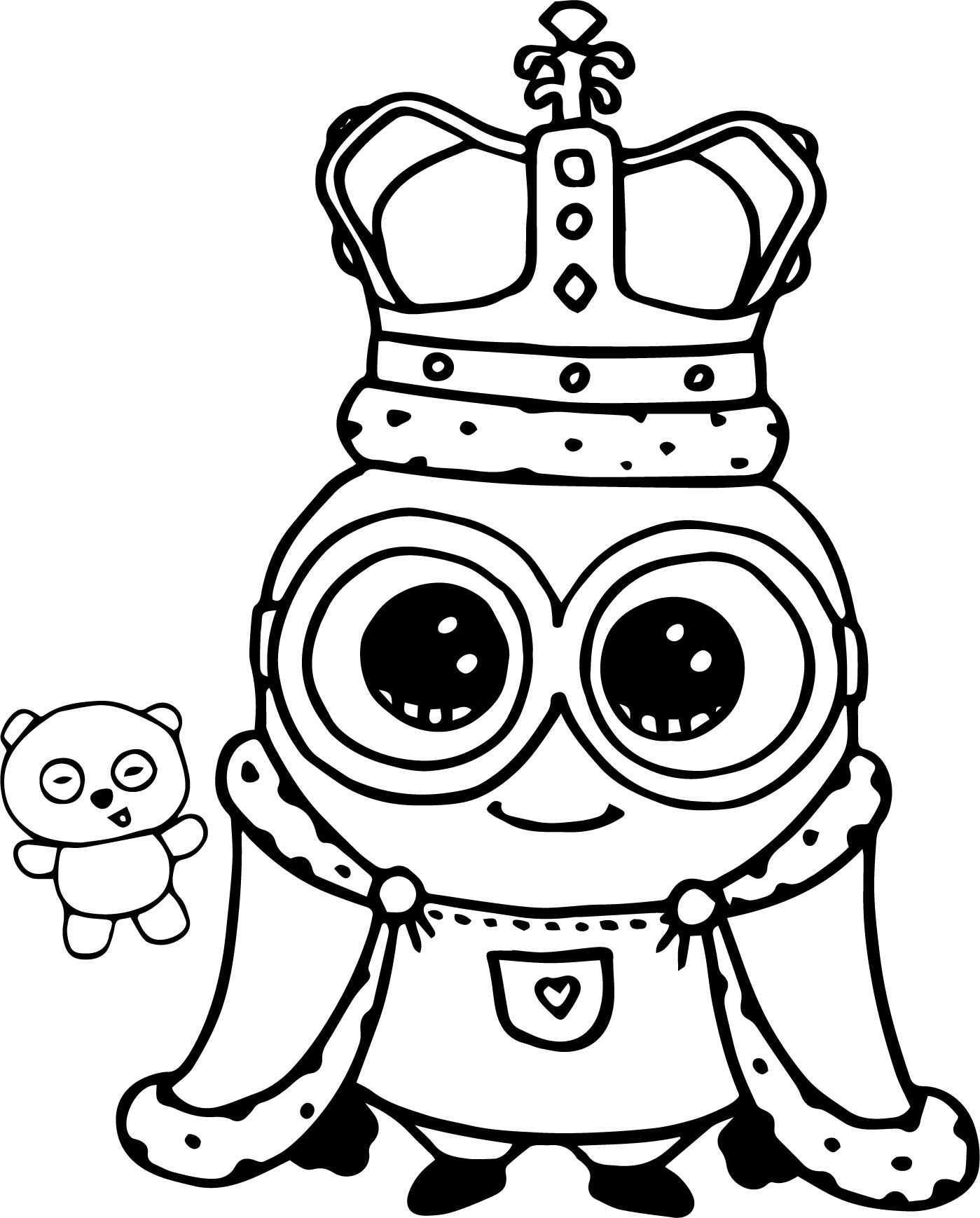 Nice Minion King Bob Cute Coloring Page Minion Coloring Pages Cute Coloring Pages Minions Coloring Pages