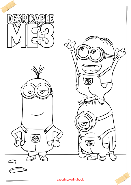 Coloring Page Despicable Me 3 Minions Coloring Page Minion Coloring Pages Minions Col