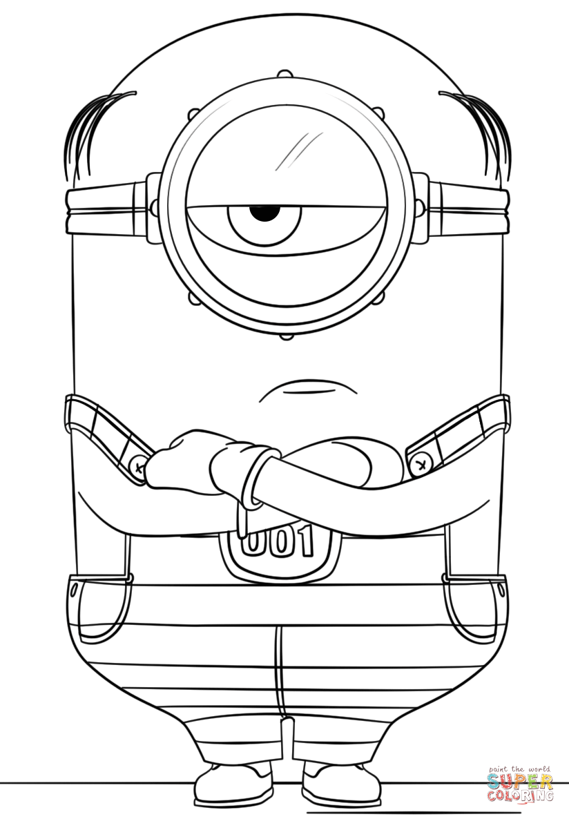 Minion Mel From Despicable Me 3 Super Coloring Minion Coloring Pages Minions Coloring