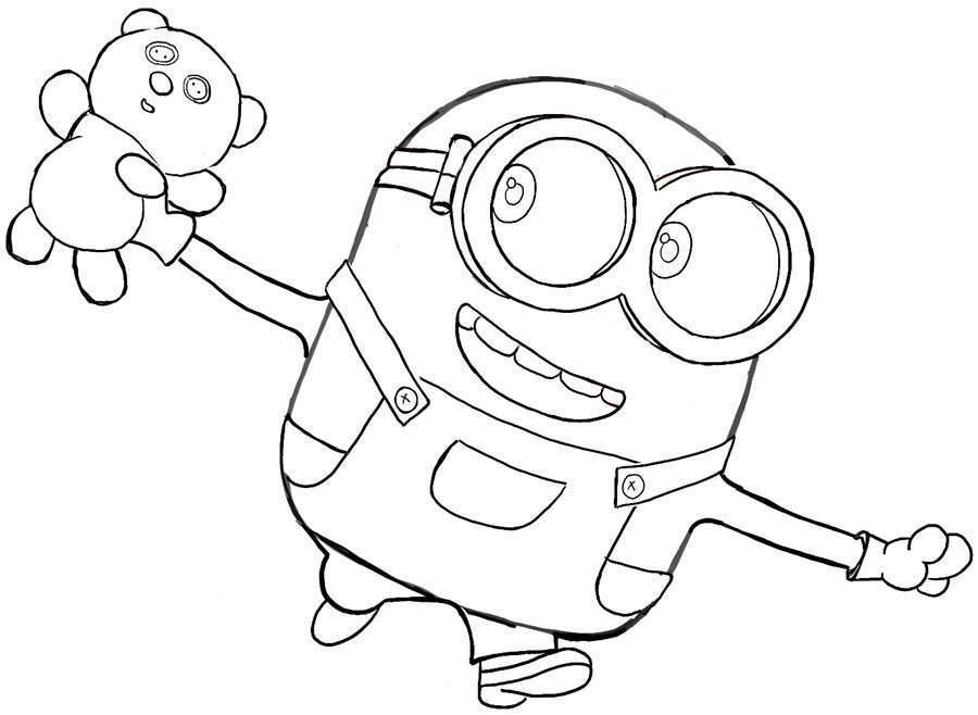 Cute Minions Coloring Pages Kleurplaten Minion Patroon Minion