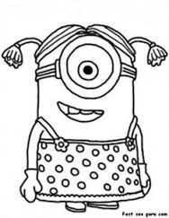 Minion Meisje In 2020 Kleurplaten Minions Minion