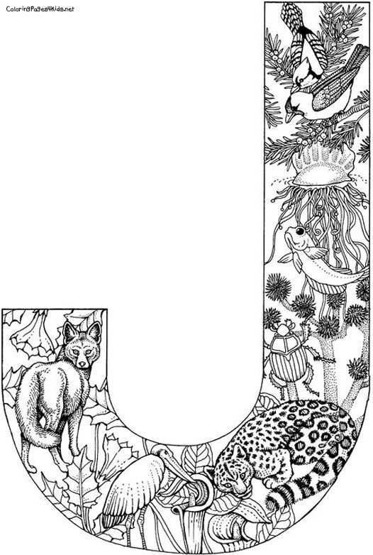 Alphabet Forest Coloring Pages For Kids Kleurplaten Dieren Alfabet Kleuren