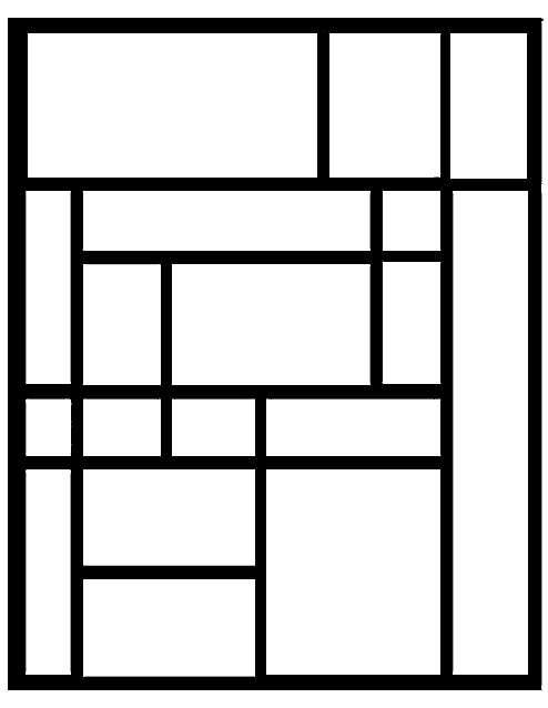 Kleurplaat Mondriaan Mondriaan Mondriaan Kunst Kleurplaten