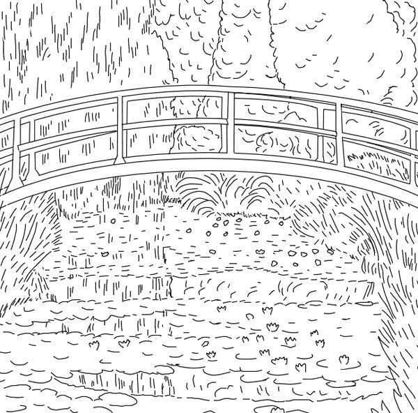 Your Computer Then Print Coloring Page La Promenade Sketch Coloring Page Monet Art Ar