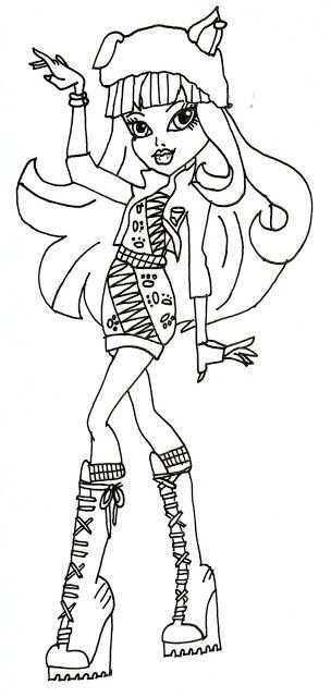 Monster High Free Printables Howleen Wolf 13 Wishes Coloring Sheet Elephant Coloring