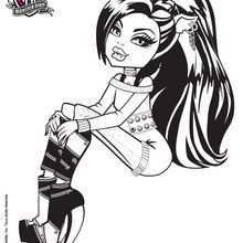 Clawdeen Wolf Seated On A Bank Monster High Halloween Monster High Art Monster Colori