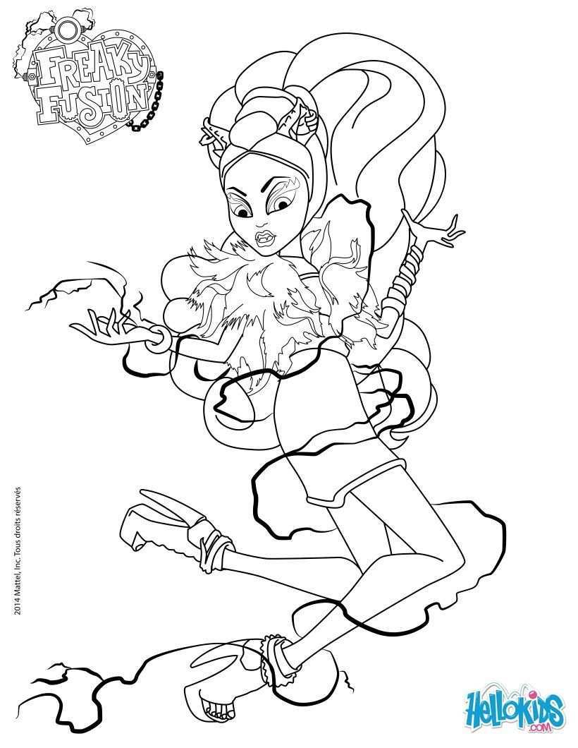 Monster High Coloring Pages Monster High Freaky Fusion Clawvenus Monster High Freaky