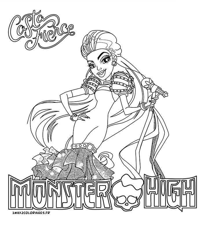 Coloriage Nouvelle Poupee Monster High Casta Fierce A Imprimer Monster High Character