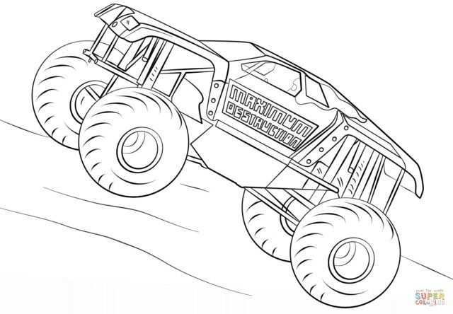 27 Marvelous Image Of Monster Truck Coloring Page Albanysinsanity Com Monster Truck C
