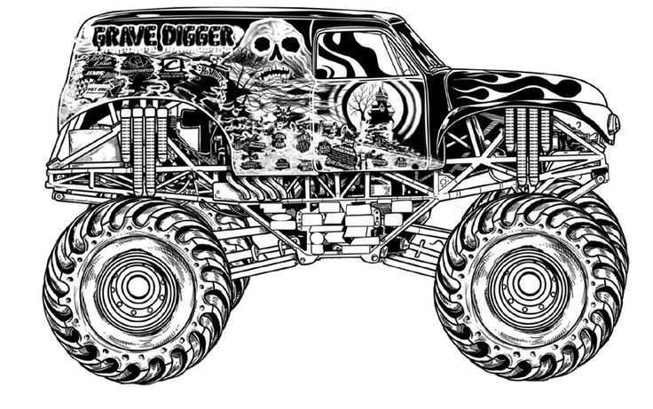 Grave Digger Coloring Pages Grave Digger Coloring Pages Coloringpages Coloring Colori