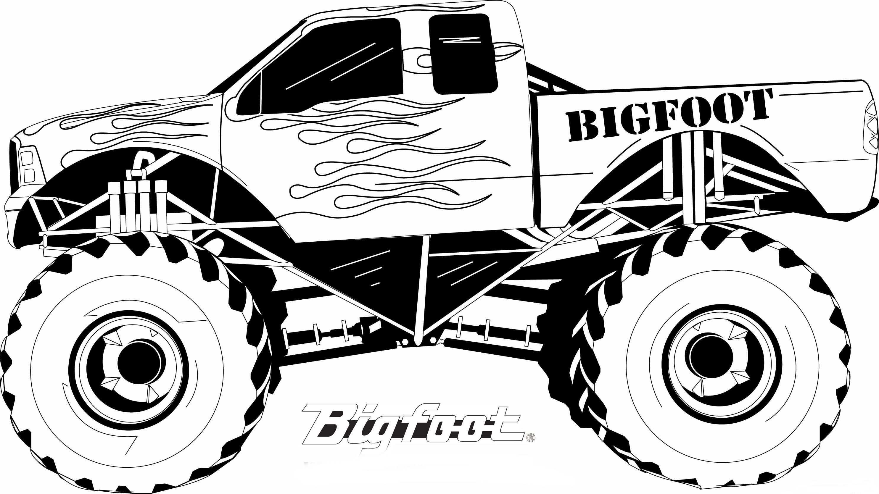 Famous Monster Truck Bigfoot Coloring Page Free Coloring Pages Online Famous Monster