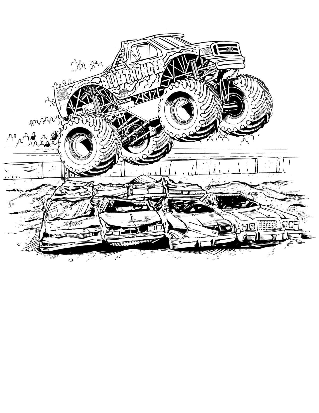 Jam Monster Page Coloring Sheets Monster Truck Coloring Pages Truck Coloring Pages Mo