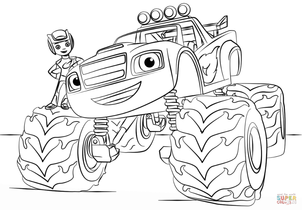 Blaze Monster Truck Coloring Page Free Printable Coloring Pages Kleurboek Gratis Kleu