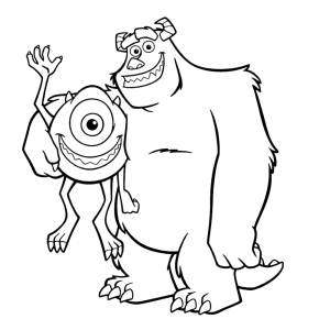 Monsters En Co Monsters Inc Kleurplaten Leuk Voor Kids Monster Coloring Pages Disney