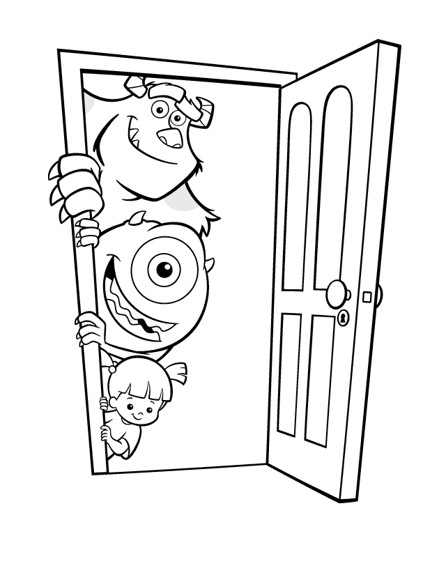 Monsters Inc Coloring Pages Monster Coloring Pages Disney Coloring Pages Cartoon Colo