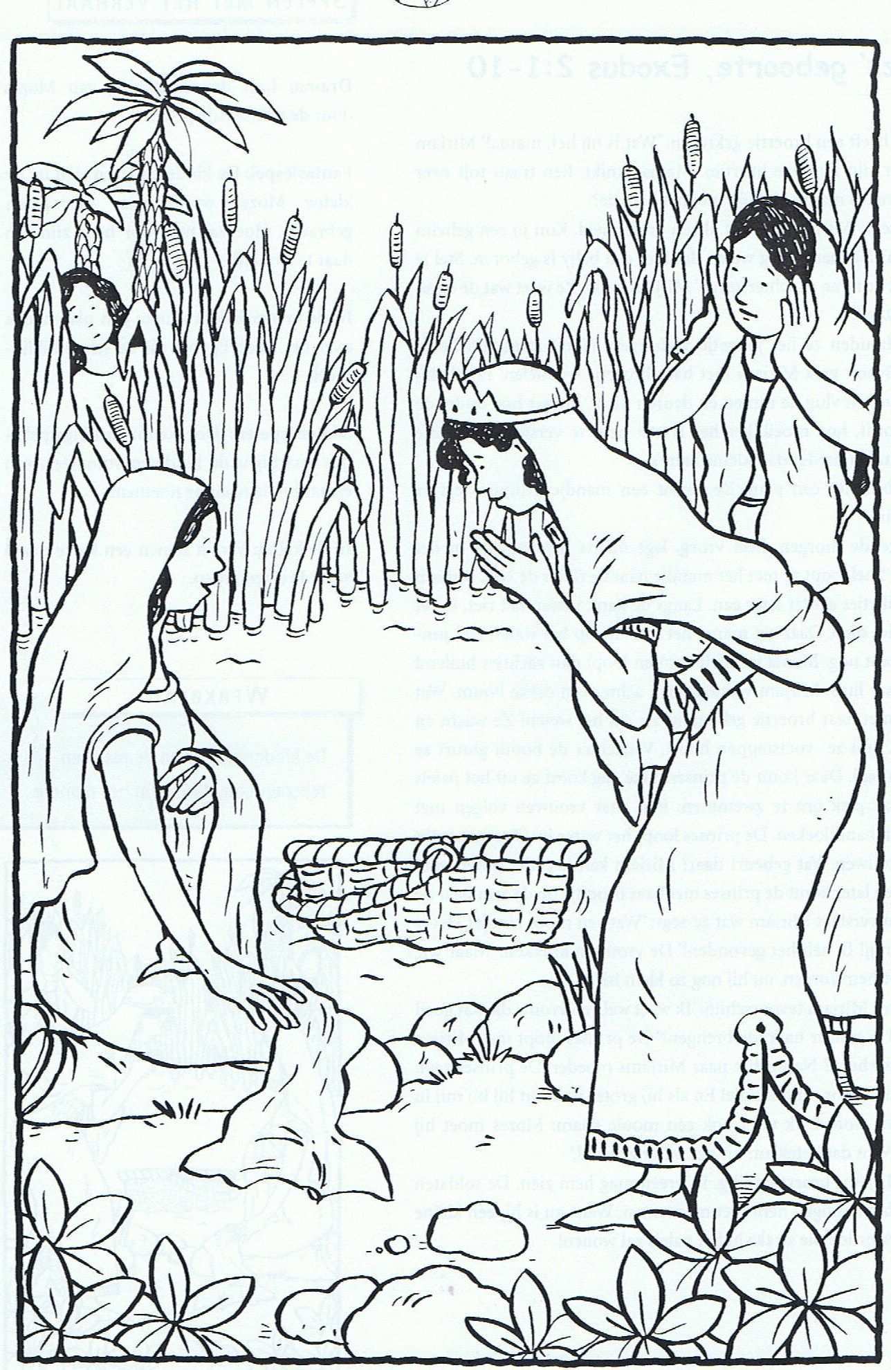 Kleurplaat Baby Mozes Baby Moses Coloring Sheet Sunday School Coloring Pages Bible Coloring Pages Coloring Pages
