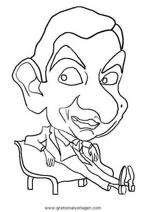 Kleurplaten Mr Bean Arte Pirografia