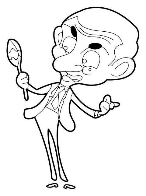 Coloriage Mr Mister Bean 10 Jpg Dans Mr Bean Coloring Pages Coloring Pages To Print F