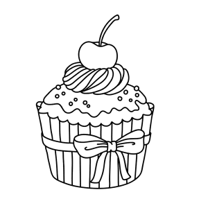Cupcake Cupcake Tekening Kleurplaten Verjaardagskalender